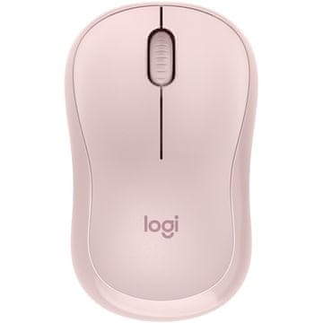 Logitech Beskabelna optička miša M240 Silent za desničare i ljevake, 3 gumba, Bluetooth, roza