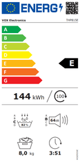 VOX electronics Sušilica rublja THP815E, 8 kg