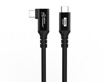 MicroConnect Premium USB-C kabel 2m 20Gbps, 100W, USB 3.2 Gen 2x2, s kutnim konektorom