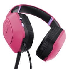 Trust Gaming slušalice 50 mm stereo 3.5 mm roze