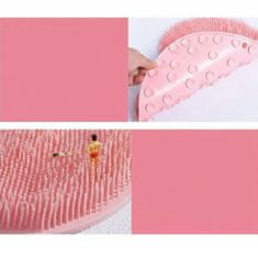 FRILLA® Silikonska četka za pranje stopala, masažer za tuširanje, antibakterijska, ergonomska | SCRUBBIKO Ružičasta