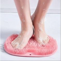 FRILLA® Silikonska četka za pranje stopala, masažer za tuširanje, antibakterijska, ergonomska | SCRUBBIKO Ružičasta