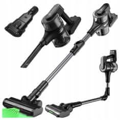 Ruhhy Bežični uspravni usisavač od 400 W, 7 x 2200 mAh, LED, 35 kPa, crni, LunPro