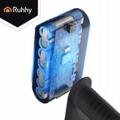 Ruhhy Bežični uspravni usisavač od 400 W, 7 x 2200 mAh, LED, 35 kPa, crni, LunPro