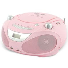 Champion Boombox CD/Radio/MP3/USB ružičasta