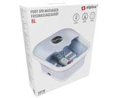 Alpina masažer za stopala, 8 l, 40 x 33,5 x 21 cm, 500 W, bijelo-siva