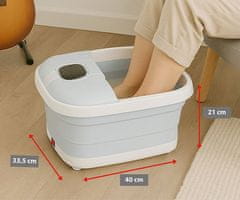 Alpina masažer za stopala, 8 l, 40 x 33,5 x 21 cm, 500 W, bijelo-siva