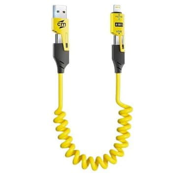 VYZIO® 4-u-1 uvlačivi kabel za brzo punjenje, USB-C i Lightning, 1,5 m | SPRINTCHARGE