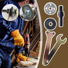 Vixson Komplet adaptera za kutnu brusilicu, metalni, univerzalna osovina | GRINDROD
