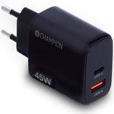Champion Kućni punjač 45W GaN PD QC USB C i A