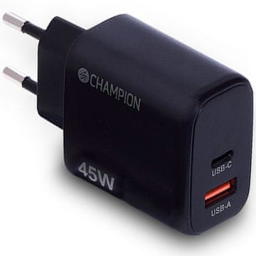 Champion Kućni punjač 45W GaN PD QC USB C i A