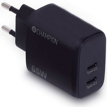 Champion Kućni punjač 65W GaN PD s 2x USB C