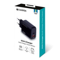 Champion Kućni punjač 45W GaN PD QC USB C i A