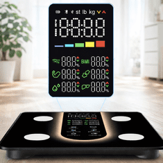 Farrot Pametna vaga za analizu tijela Bluetooth BMI masnoća voda mišići 180 kg aplikacija digitalna vaga