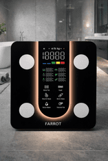 Farrot Pametna vaga za analizu tijela Bluetooth BMI masnoća voda mišići 180 kg aplikacija digitalna vaga