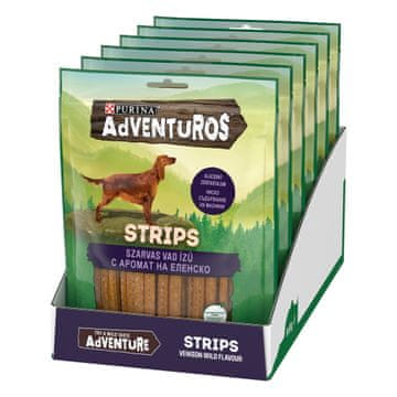 Adventuros poslastice za pse s divljači, 6x90 g