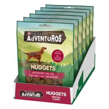 Adventuros poslastice za pse s veprovinom, 6x90 g
