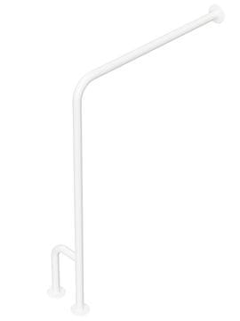 SAPHO Lijevi držač za podršku, bijeli, 800x850mm, čelik, nosivost 120kg