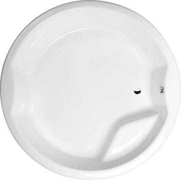 POLYSAN POLYSAN Kraljevska Okrugla Kada 172x172cm, Bijela, Akryl, S Potpornom Konstrukcijom
