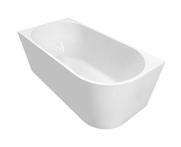 AQUALINE Samostojeća kutna kada TIBERA L, 140x70 cm, bijela, AQUALINE