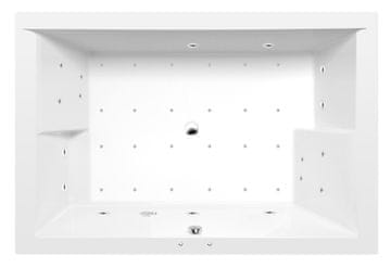 POLYSAN Hidromasažna Kada DUPLA, 180x120x54cm, Active Hydro-Air, Kromirana