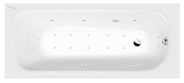 POLYSAN POLYSAN Hidromasažna Kada 170x75x39cm, Highline Hydro-Air Chrom, Bijela