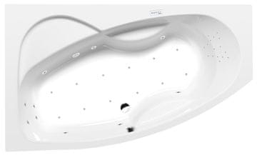 POLYSAN Polysan Mamba L hidro-masažna kada 170x100x44 cm, Highline Hydro-Air, kromirana