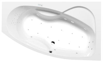 POLYSAN MAMBA R Hidromasažna Kada 160x95cm, Highline Hydro-Air, Kromirana