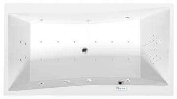 POLYSAN Hidromasažna Kada QUEST Highline Hydro-Air, 180x100x49cm, Krom