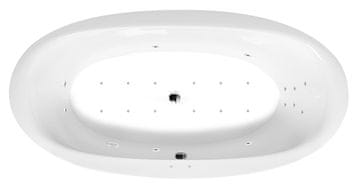 POLYSAN STADIUM Ovalna Hidromasažna Kada 190x95 cm - Attraction Hydro-Air, Kromirana