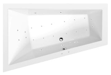 POLYSAN TRIANGL L Hidromasažna Kada 180x120x50cm, Active Hydro-Air, Kromirana