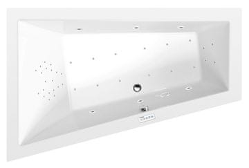 POLYSAN TRIANGL L hidromasažna kada 180x120 cm, Highline Hydro-Air, kromirana