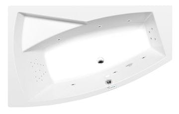 POLYSAN Hidromasažna Kada EVIA L 160x100x47cm, Highline Hydro, Krom