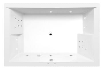 POLYSAN Polysan ATTRACTION HYDRO hidromasažna kada, 180x120, kromirana, akrilna, bijela