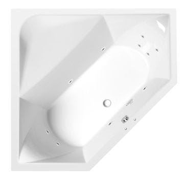 POLYSAN Hidromasažna kada FLoss 145x145, Active Hydro, kromirana