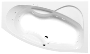 POLYSAN Hidromasažna kada MAMBA R, 170x100x44 cm, Chrome, Active Hydro