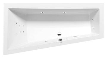 POLYSAN ANDRA L Hidromasažna Kada 160x90x45cm, Attraction Hydro, Kromirana