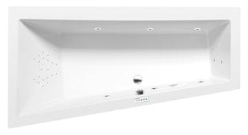 POLYSAN ANDRA L hidromasažna kada 160x90x45cm, Highline Hydro, kromirana