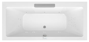 POLYSAN Hidromasažna Kada CASCATA, 185x85x45cm, Kaskada Nehrđajući Čelik, Highline Hydro, Krom