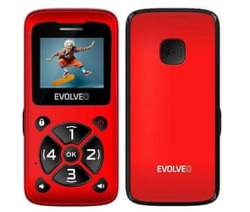 Evolveo Mobilni telefon EasyPhone ID crveni