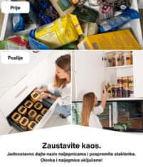 Deco Haus Višekratne staklenke za pohranu s bambusovim poklopcem – set od 6 komada – za pohranu, kao staklenke za kekse, dekoraciju itd. – 2x visine 20 cm / 2x 16 cm / 2x 11 cm, širine 10 cm