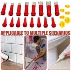 Netscroll Komplet nastavaka za nanošenje mase 22 dijelni s 16 nastavaka i 6 konektora od nehrđajućeg čelika, ApplicNozzle.