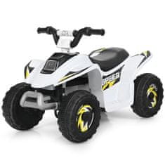 Northix Mini električni dječji quad 6V 2,8–4,6 km/h 73 x 40 x 44,5 cm bijeli