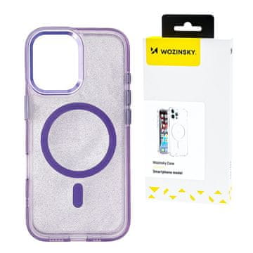 slomart Ovitak Wozinsky Glitter Case s Mag Safe za Samsung Galaxy S25 - ljubičasti s šljokicama