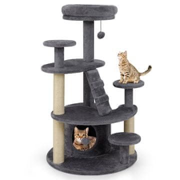Northix Mačje drvo 101 cm sa špiljom i ljestvama