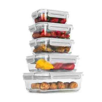 Berlingerhaus Posuda za hranu s poklopcem BH-8937 glass set 5 pcs Sahara Collection