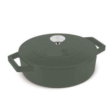 Berlingerhaus Duboka tava s emajliranom površinom i poklopcem BH-6262 26 cm cast iron Matte Green Collection
