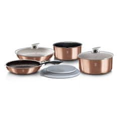 Berlingerhaus Set posuđa BH-6147 with removable handle 9 pcs Rosegold Metallic Line