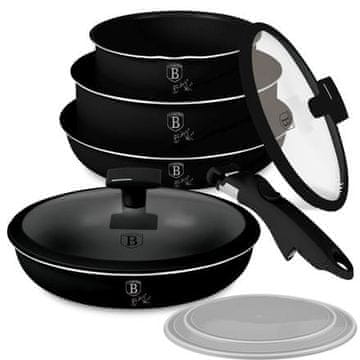 Berlingerhaus Set posuđa s titanijskim premazom BH-8257 9 pcs Matte Black Collection