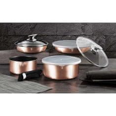 Berlingerhaus Set posuđa BH-6147 with removable handle 9 pcs Rosegold Metallic Line